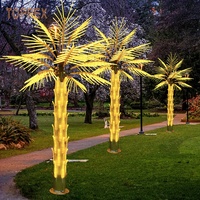 LED de simulation artificielle Décoration extérieure en métal stable arbre lumineux de palmier lumineux pour les vacances