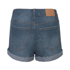 Short en jean taille haute, coupe skinny, nouveau modèle, pour femme, short en jean personnalisé pour l'été, au meilleur prix - Product Image 2