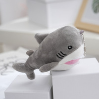 Porte-clés en peluche Requin de 14 cm, jouets et breloques en peluche, pendentifs, jouets doux en forme d'animal