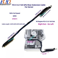 90 Degrés PCI Express GEN5 PCI-E 5.0 16X à X16 Carte Graphique Riser Câble 40CM 50CM 60CM 80CM pour L40S A100 H100 AI Serveur