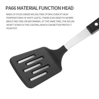Pom Poignée Cuisine Spatule De Cuisine Nylon pa 66 Tourneur À Fente Turner De Cuisine Entriegelt Das Ruder Tokarz Szczelinowy Slidset