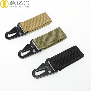YYX Tactical Gear Clip Band Gear Keeper bolsa llavero cinturón de nailon llavero mosquetón llavero con logotipo personalizado - Product Image 6