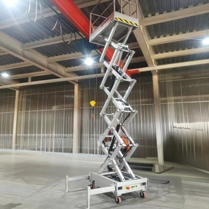 Plateforme élévatrice à ciseaux manuelle SJPT0407, hauteur de levage 7,6 m, travail aérien mobile, système entièrement hydraulique, capacité de charge 200 kg, poids total 630 kg - Product Image 2