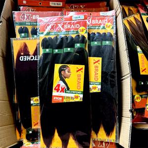 Prezzo di fabbrica 38 "4X Pre allungata intrecciatura sintetica facile Yaki Texture capelli <span class=keywords><strong>extension</strong></span> Crochet <span class=keywords><strong>per</strong></span> capelli africani Ombre - Product Image 1