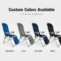 Chaise de camping pliable légère et moderne avec repose-pieds, idéale pour la plage et les parcs, directement de l'usine