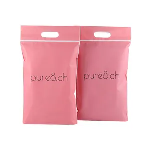 Eco Friendly Die Cut Packaging Bag Custom Logo Handle Shopping Plastic Clothing Bag