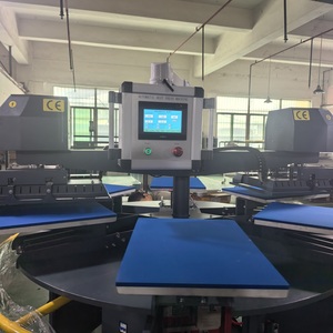 เครื่องรีดร้อนแบบหมุนอัตโนมัติ 6 สถานี 2 แผ่นทำความร้อน สำหรับพิมพ์ผ้า ถ่ายโอนความร้อน แบบหมุน สำหรับเสื้อยืด ระบบซับลิเมชั่น - Product Image 1