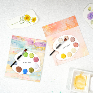 Lisi 7 màu sắc handmade Palette Thiết kế xách tay rắn sơn thẻ Pearlescent mini màu nước sơn cho Diy Nail Tạp Chí Quà Tặng - Product Image 2