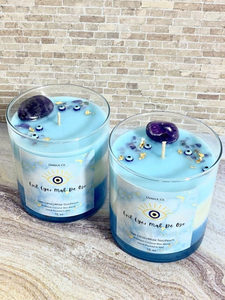 Velas Aromáticas de Cera de Soya Orgánica de Alta Gama LANJO al por Mayor, con Piedras Preciosas de Lujo y Diseño de Ojo Turco, Hechas a Mano, para Aromaterapia, Pascua y Diwali - Product Image 1