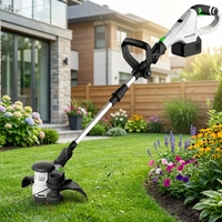 Tondeuse à gazon électrique sans balais 21V 800W, à batterie, poignée pliable, usage professionnel DIY, cordon en nylon, embouts personnalisés 28cm