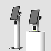 Kiosque de commande interactif en libre-service avec écran tactile de 21,5 pouces, distributeur automatique avec imprimante, terminal de paiement POS pour restaurant