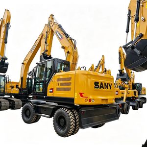 รถขุดไฮดรอลิกแบบล้อ Sany SY155w ยี่ห้อดังจากจีน รุ่นใหม่ล่าสุด ราคาประหยัด รถขุดขนาดเล็ก เครื่องจักรงานดิน ค่าบำรุงรักษาต่ำ - Product Image 2