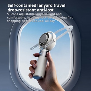 Yixuan Tốc Độ Cao Làm Mát Không Khí Xách Tay 10 Tốc Độ Mạnh Mẽ Gió Băng Chức Năng Sạc Cầm Tay Điện Cổ Fan Mini Giá Quạt - Product Image 5