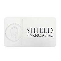 Carte de membre personnalisable en acier inoxydable doré gravée au laser, couleur et forme au choix