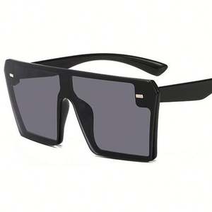 Lunettes de soleil carrées surdimensionnées UV400 tendance 2025 pour hommes et femmes, monture plate, style luxe - Product Image 5