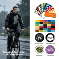 Ensemble imperméable unisexe coupe-vent et respirant avec capuche et poignets ajustables, enduit PVC