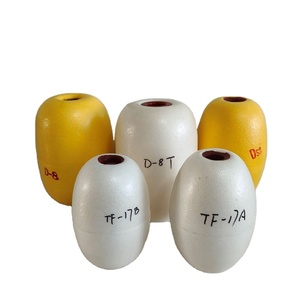 Mare all'ingrosso costiero PVC palle di schiuma <span class=keywords><strong>Bollas</strong></span> Pesca DS2 giallo forma ovale galleggiabilità 1100g utilizzato per la catena di ancoraggio produzioni di Pesca - Product Image 3