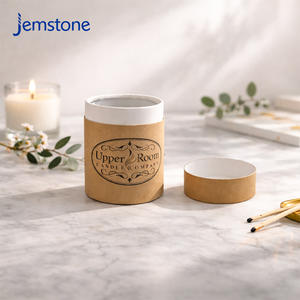 Boîte cylindrique en carton pour bougie en cire de soja biodégradable personnalisée, tube diffuseur d'arômes, emballage en tube de papier pour bougie - Product Image 5