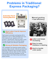 Machine d'emballage automatique intelligente pour le commerce électronique avec impression de sacs, emballage express, ensacheuse automatique et étiqueteuse avec scanner
