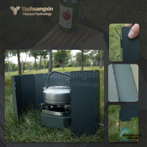 Couvercle coupe-vent pliable en alliage pour réchaud à gaz de camping extérieur, déflecteur de vent portable pour réchaud à cartouche pour le camping - Product Image 4