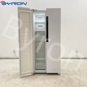 380L Side by Door Fridge With Water Dispenser Ice Maker Mechanical Dual-Temperature White Home Refrigerator Home Fridge - Product Image 1