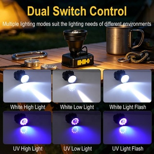 90 °   Lampe frontale rotative avec détecteur de mouvement, projecteur et éclairage large, lampe torche LED pour adultes, casque de chantier, camping en plein air - Product Image 2