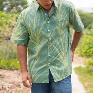 Chemises pour hommes surdimensionnées de plage en gros OEM, chemises imprimées douces et respirantes, chemises de haute qualité 100% coton - Product Image 3