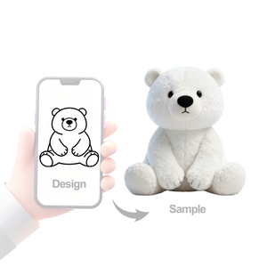 Orsetto Bianco di Peluche Personalizzato CPC, Imbottito in Cotone PP, Alta Qualità, Antistress, dal Produttore - Product Image 1