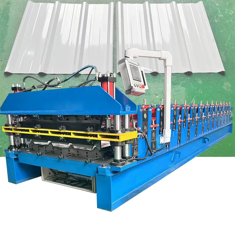 Ханчжоу, однослойная гофрированная машина для формования рулонов, производитель плитки, цинковый лист крыши, гофрированный рулон, формовочная машина