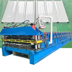 Rolo ondulado camada única Hangzhou formando máquinas fabricantes folha telhado zinco telha rolo ondulado formando máquina