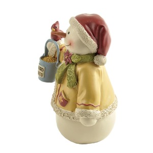Bonhomme de neige en résine, 8 pouces, avec oiseau rouge et seau, pour cadeaux de famille, nouvelle collection, - Product Image 2