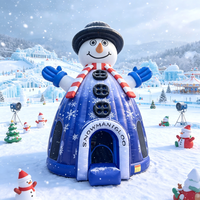 Dôme gonflable géant de Noël de qualité commerciale, tente igloo, château gonflable pour la location lors de festivals d'hiver en plein air