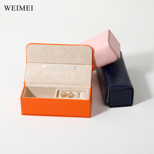 WEIMEI Mini Estuche Organizador de Joyas de Cuero y Terciopelo, Portátil para Viajes, para Anillos y Collares, con Logotipo Personalizado, Color Personalizable, Almacenamiento Compacto, Regalo - Product Image 4