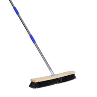 Brosse de nettoyage robuste pour sols en bois, nylon et béton, pour terrasses extérieures