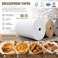 Papier d'emballage alimentaire jetable, écologique, recyclable, résistant à la graisse, de qualité alimentaire, 50 GSM, Kit6, pour sandwichs et burgers
