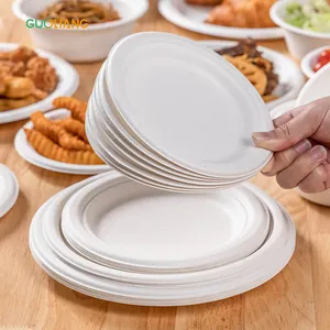 Reusable Custom Printed Disposable Eco Friendly Biodegradable Disposable Pulp Tableware Paper Plate