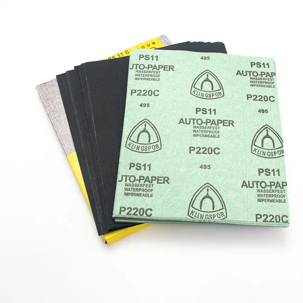 Waterproof Paper Abrasive Paper Klingspor Brand Black Color Waterproof Abrasive Sanding Paper For Grinding And Polishing