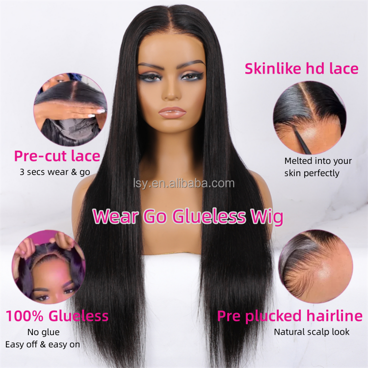 Wear&go glueless human hair wigs