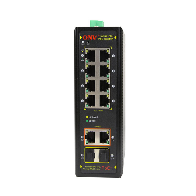 Highly-Sought L2 Managed Industrial PoE Fiber Switch with QoS 8 PoE Ports 64Gbps Capacity Premium Quality Competitive Price
