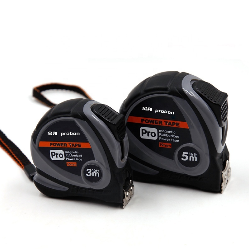 probon wholesale professional rubber coated steel measuring tape 3m 5m metric inch  retractable custom tape measure