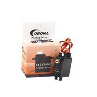 Servo RC Analog Torsi Tinggi Corona CS238MG 4.6kg, Servo Kemudi Mini Tipis 22g untuk Pesawat Layang dan Suku Cadang Model RC