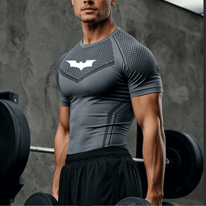 T-Shirt da <span class=keywords><strong>Uomo</strong></span> per Bodybuilding, Maglietta Sportiva <span class=keywords><strong>Aderente</strong></span> da Palestra con Collo Rotondo, Maglia a Compressione per Fitness, Asciugatura Rapida, T-Shirt da Corsa e Allenamento - Product Image 1