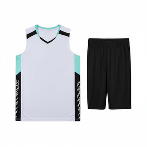 ชุดบาสเก็ตบอลกางเกงขาสั้นระบายอากาศแห้งเร็วผ้าตาข่ายระบายอากาศได้ดีดีไซน์ทีมออกแบบได้ตามต้องการ - Product Image 1
