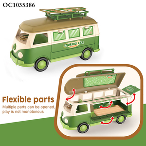 Modèle de jouet mini-bus à piles avec ouverture de porte personnalisée pour <span class=keywords><strong>camping</strong></span>-<span class=keywords><strong>car</strong></span> avec son et lumière - Product Image 3
