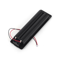 Boîtier de batterie YL 4xAA noir en ABS et cuivre, design allongé, avec fils intégrés, pour piles 6V4
