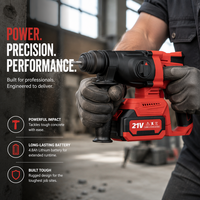 Marteau perforateur rotatif sans balais 20V 28mm SDS Plus avec batterie 3.0Ah, marteau de démolition électrique sans fil OEM ODM
