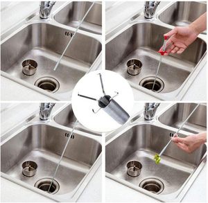 5 trong 1 bồn rửa rắn Cleaner cống Auger tóc Catcher bồn rửa nạo vét cống làm tắc nghẽn ống Remover làm sạch bàn chải - Product Image 6