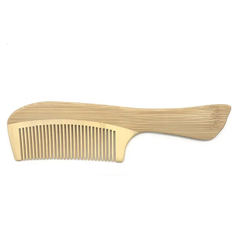 Pettine per capelli in bambù fantasia di alta qualità con Logo personalizzato Oem fornitore professionale della cina con manico lungo