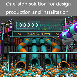 สนามเด็กเล่นพลาสติกแบบสไลด์สำหรับเด็กขนาดใหญ่เครื่องเล่นกีฬาเชิงพาณิชย์แบบอินเทอร์แอคทีฟสำหรับเด็กออกแบบได้ตามต้องการ - Product Image 4
