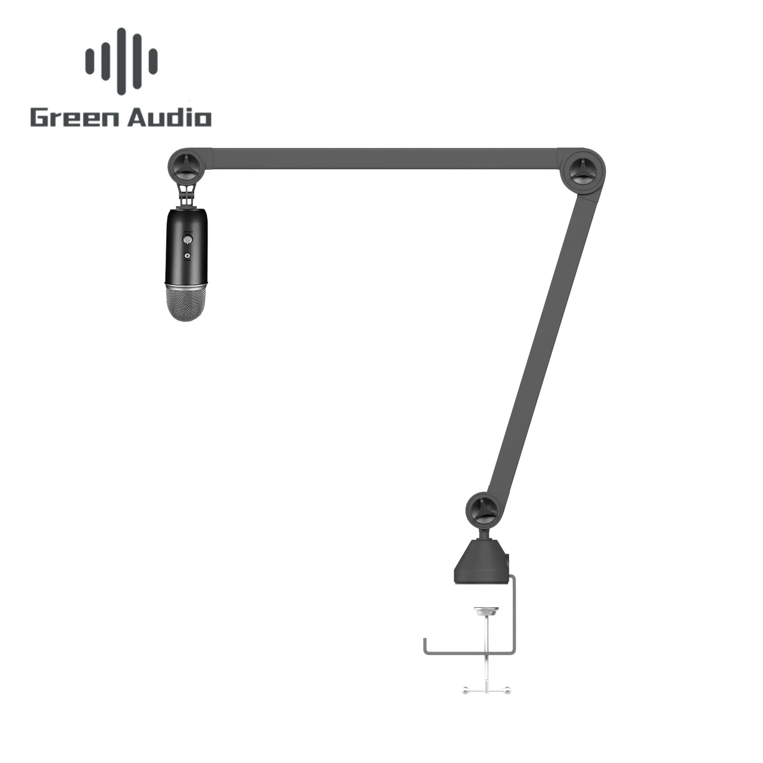 GAZ-50 Profissional Gravação Microfone Titular Suspensão Boom Scissor Braço Stand Holder com Mic Clip Tabela Braçadeira De Montagem